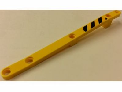 Crane Harbor Derrick 16 with Double Attachment with Black and Yellow Danger Stripes Pattern Modell Left Side (Sticker) - Set 7685