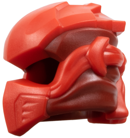 Minifigure, Headgear Ninjago Wrap Type 10 with Molded Red Armor, Wraps and Knot Pattern