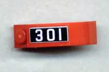 Arch 1 x 3 x 2 Curved Top with '301' Pattern Model Left Side (Sticker) - Set 10020