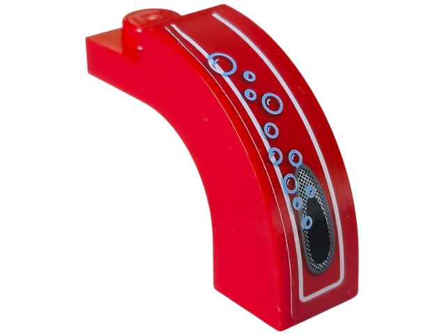 Arch 1 x 3 x 2 Curved Top with Vent Hole and 11 Bubbles Pattern (Sticker) - Set 8057