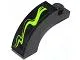 Arch 1 x 3 x 2 Curved Top with Lime Swirls Type 1 Pattern Model Left Side (Sticker) - Set 70504