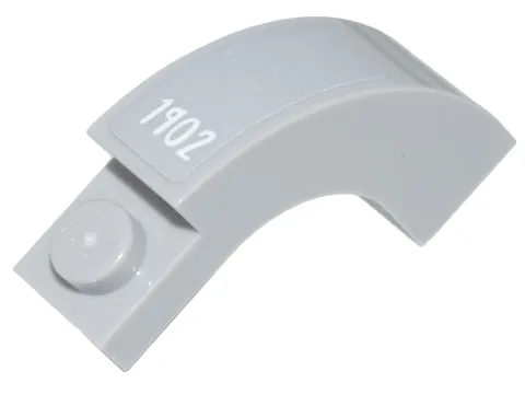Arch 1 x 3 x 2 Curved Top with White '1902' on Light Bluish Gray Background Pattern (Sticker) - Set 10299