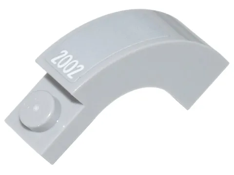 Arch 1 x 3 x 2 Curved Top with White '2002' on Light Bluish Gray Background Pattern (Sticker) - Set 10299