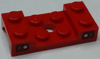 Vehicle, Mudguard 2 x 4 with Arch Studded with Hole and Taillights Pattern (Stickers) - Set 8195