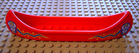 Boat, Canoe with Islanders Pattern on Both Sides (Stickers) - Sets 1788 / 6256 / 6264 / 6278 / 6292