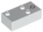 Brick, Braille 2 x 4 with 3 Studs with Black Capital Letter O with Grave (Ò) Pattern (dots-346 ⠬) (Italian)