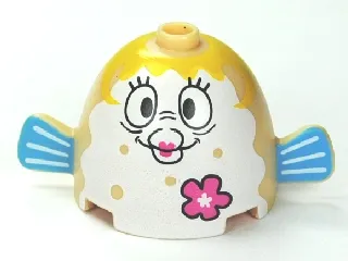 Body Pufferfish with Mrs. Puff with Pink Flower Pattern (SpongeBob)