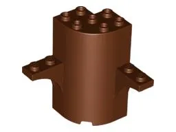 Cylinder Quarter 3 x 3 x 5 with 1 x 1 Cutout and 2 Arch Tops