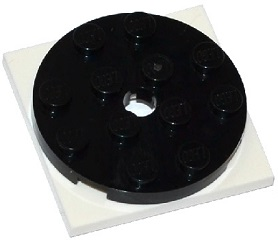 Turntable 4 x 4 x 2/3 with White Square Base, Free-Spinning (60474 / 61485)