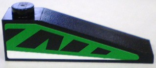 Slope 18 4 x 1 with Green and Black Pattern, Model Right (Sticker) - Set 8898