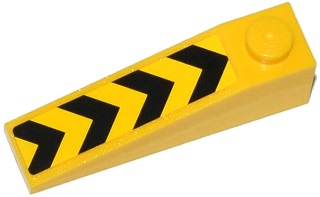 Slope 18 4 x 1 with Black Chevron Pattern (Sticker) - Set 70814