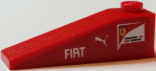 Slope 18 4 x 1 with 'FIAT' and Puma and Scuderia Ferrari Logos Pattern on Both Sides (Stickers) - Set 75913