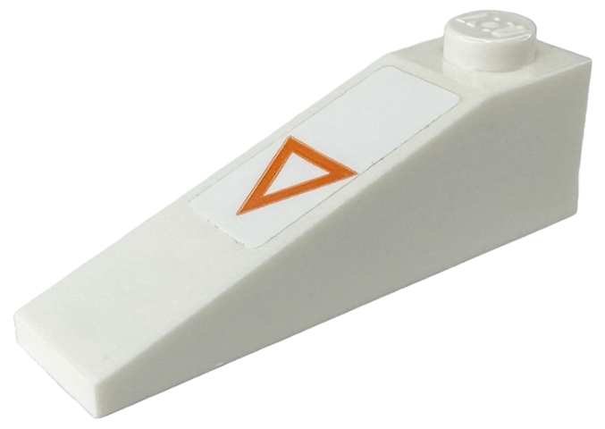 Slope 18 4 x 1 with Orange Triangle Pattern (Sticker) - Set 75275