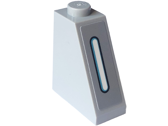 Slope 65 2 x 1 x 2 with White and Medium Azure SW Death Star Wall Light Pattern (Sticker) - Set 75324