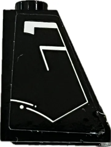 Slope 65 2 x 1 x 2 with White Dots and Lines Pattern Side B (Sticker) - Set 75315