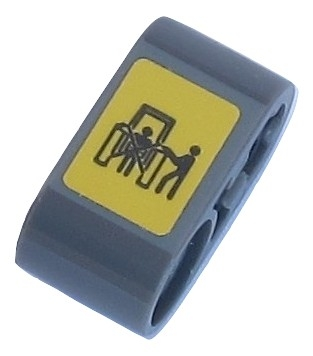 Technic, Liftarm Thick 1 x 2 - Axle Hole with Warning Sign 1 Pattern (Sticker) - Set 42054