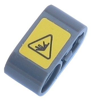 Technic, Liftarm Thick 1 x 2 - Axle Hole with Warning Sign 2 Pattern (Sticker) - Set 42054