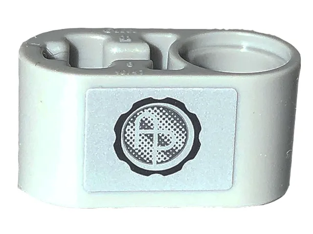 Technic, Liftarm Thick 1 x 2 - Axle Hole with Black Cog with 'AP' Pattern Model Right Side (Sticker) - Set 42132