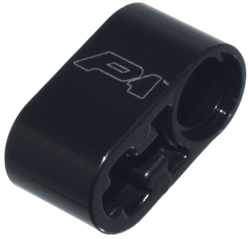 Technic, Liftarm Thick 1 x 2 - Axle Hole with Silver 'P1' Pattern