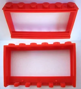 Window 1 x 6 x 3 Panorama with Solid Studs, no Glass