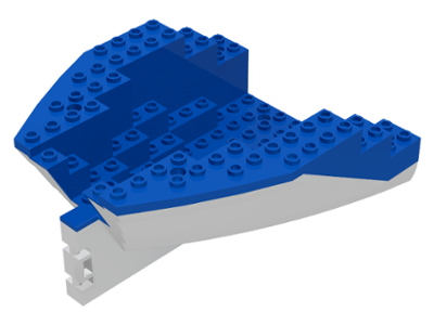 Boat, Hull Small Stern 14 x 12 x 5 1/3 with Blue Top (6052 / 6053)