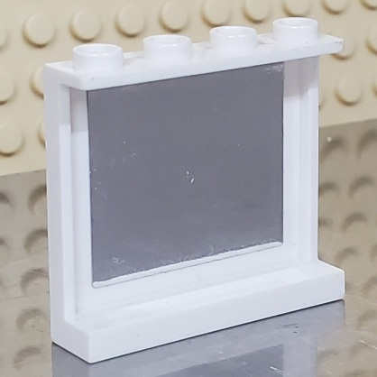 Panel 1 x 4 x 3 with Side Supports - Hollow Studs with Square Mirror Pattern on Inside (Sticker) - Set 3315