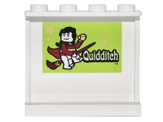 Panel 1 x 4 x 3 with Side Supports - Hollow Studs with Quidditch Player Pattern on Inside (Sticker) - Set 4840
