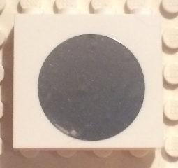 Panel 1 x 4 x 3 with Side Supports - Hollow Studs with Round Mirror Pattern (Sticker) - Set 41009