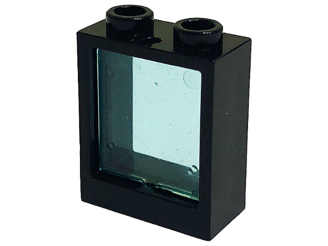 Window 1 x 2 x 2 Flat Front with Trans-Light Blue Glass (60592 / 60601)