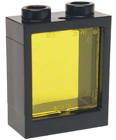 Window 1 x 2 x 2 Flat Front with Trans-Yellow Glass (60592 / 60601)
