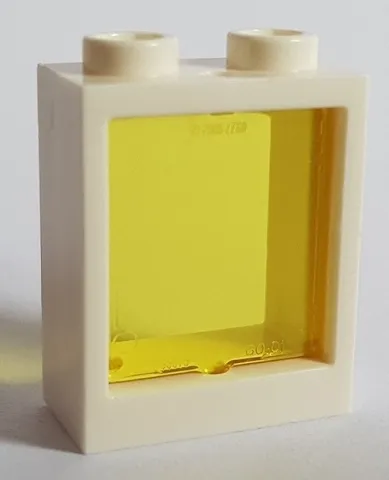 Window 1 x 2 x 2 Flat Front with Trans-Yellow Glass (60592 / 60601)