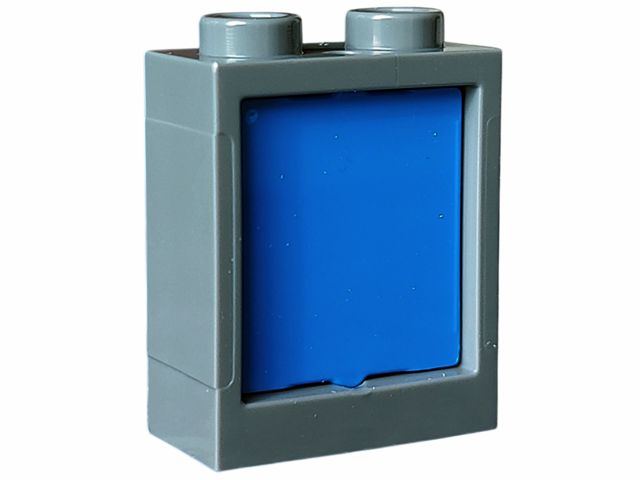 Window 1 x 2 x 2 Flat Front with Blue Glass (60592 / 60601)