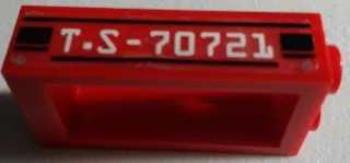 Window 1 x 2 x 3 Flat Front with 'T.S-70721' and Two Nails Pattern Model Left Side (Sticker) - Set 70721