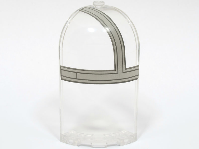 Panel 3 x 3 x 6 Corner Convex with Curved Top with Light Bluish Gray and Dark Bluish Gray SW The Razor Crest Canopy Pattern Model Left Side