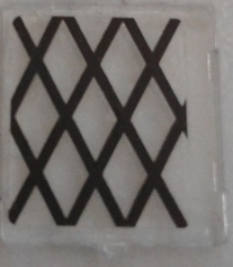 Glass for Window 1 x 2 x 2 Flat Front with Black Lattice Pattern (Sticker) - Set 70810