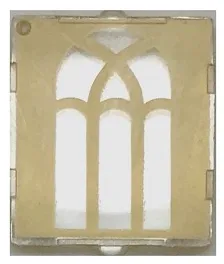 Glass for Window 1 x 2 x 2 Flat Front with Arched Tan Window Pattern