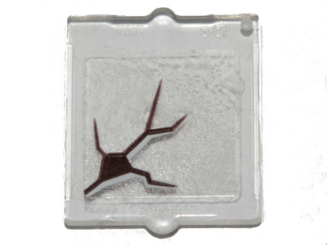 Glass for Window 1 x 2 x 2 Flat Front with Black Scratch Pattern 1 (Sticker) - Set 70419