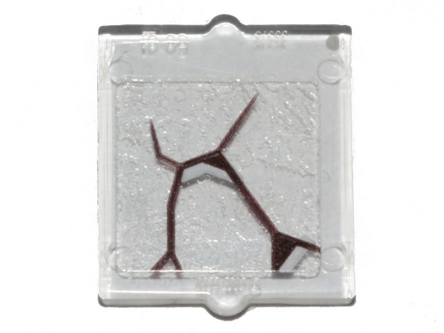 Glass for Window 1 x 2 x 2 Flat Front with Black Scratch Pattern 2 (Sticker) - Set 70419