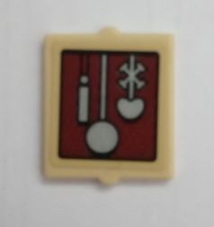 Glass for Window 1 x 2 x 2 Flat Front with Clock Weights Pattern (Sticker) - Set 75980