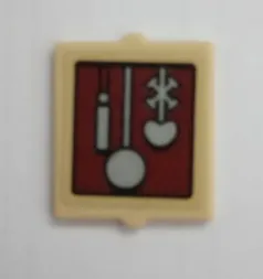 Glass for Window 1 x 2 x 2 Flat Front with Clock Weights Pattern (Sticker) - Set 75980