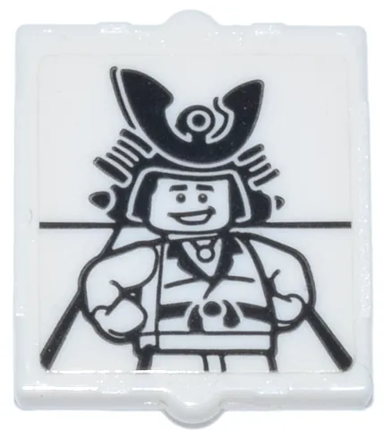 Glass for Window 1 x 2 x 2 Flat Front with Ninja Minifigure Posing Pattern (Sticker) - Set 70657