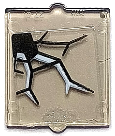 Glass for Window 1 x 2 x 2 Flat Front with Black and White Cracks Pattern 1 (Sticker) - Set 70425