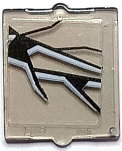 Glass for Window 1 x 2 x 2 Flat Front with Black and White Cracks Pattern 2 (Sticker) - Set 70425