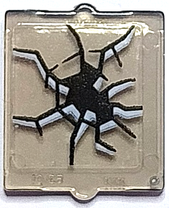 Glass for Window 1 x 2 x 2 Flat Front with Black and White Cracks Pattern 3 (Sticker) - Set 70425