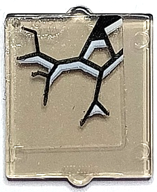 Glass for Window 1 x 2 x 2 Flat Front with Black and White Cracks Pattern 4 (Sticker) - Set 70425