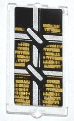 Glass for Window 1 x 2 x 3 with Muntins and Stacked Gold Ingots Pattern (Sticker) - Set 79109