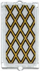 Glass for Window 1 x 2 x 3 with Gold Lattice Pattern (Sticker) - Set 70413