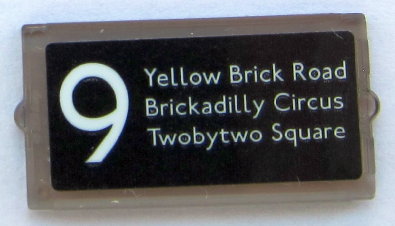 Glass for Window 1 x 2 x 3 with '9', 'Yellow Brick Road', 'Brickadilly Circus' and 'Twobytwo Square' Pattern (Sticker) - Set 10258