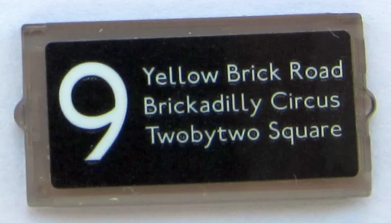 Glass for Window 1 x 2 x 3 with '9', 'Yellow Brick Road', 'Brickadilly Circus' and 'Twobytwo Square' Pattern (Sticker) - Set 10258