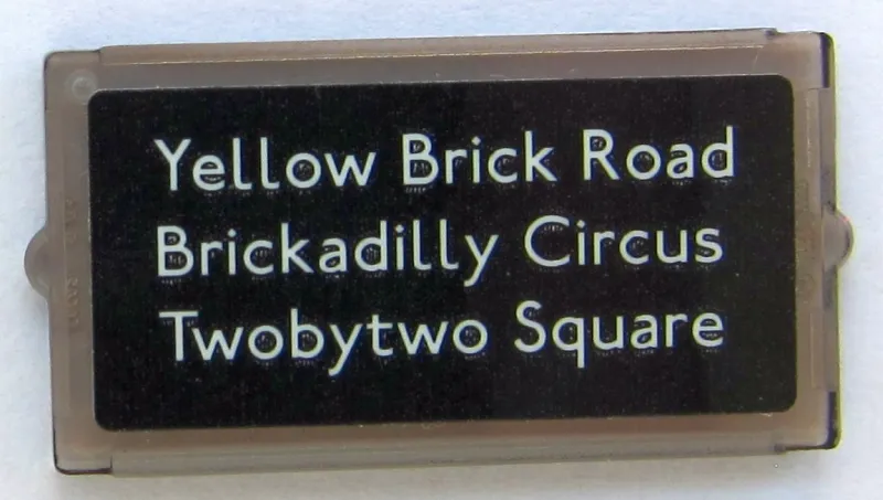 Glass for Window 1 x 2 x 3 with 'Yellow Brick Road', 'Brickadilly Circus' and 'Twobytwo Square' Pattern (Sticker) - Set 10258
